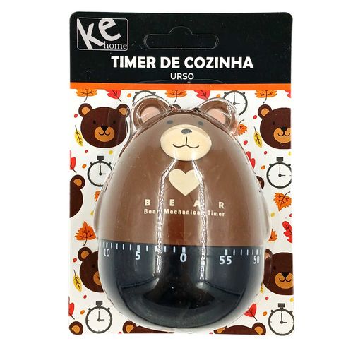 Timer P/ Cozinha Urso 8x6,5cm em Plástico Kehome