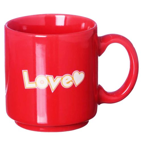 Mini Caneca Stitch Love 100ml em Cerâmica Zona Criativa