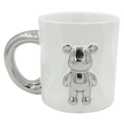 Caneca Urso Relevo 9,5x8,5cm em Cerâmica World Classic