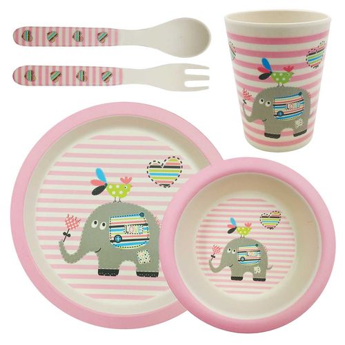 Kit Refeição Infantil 4 Peças em Bambu Clink