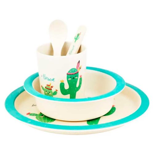 Kit Refeição Infantil 4 Peças em Bambu Clink