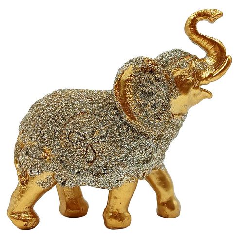 Elefante Decorativo 10x4cm em Resina Brascontinental