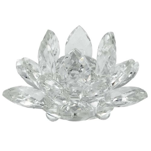 Flor de Lótus Decorativa 8,5cm em Vidro Youbai