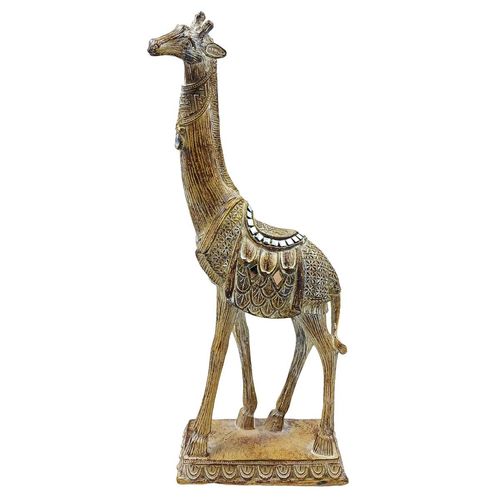 Girafa Decorativa 26,7x11,8x6,5cm em Resina Brascontinental