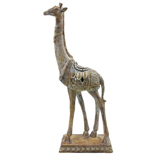 Girafa Decorativa 34x16x6cm em Resina Brascontinental
