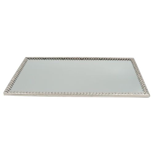 Bandeja Espelhada Decorativa 20x11cm em Vidro Youbai