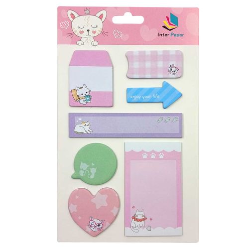 Bloco de Anotação Autoadesivo Gatinho 16x11,5cm em Papel Interponte