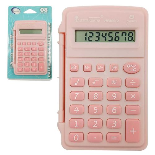 Calculadora C/ Tampa 8 Dígitos 10x6,5cm em Plástico Interponte