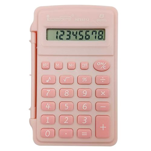 Calculadora C/ Tampa 8 Dígitos 10x6,5cm em Plástico Interponte
