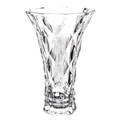 Vaso Diamond Decorativo 25cm em Vidro Lyor