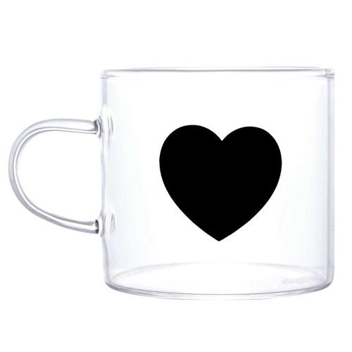 Caneca Heart 125ml em Vidro Lyor