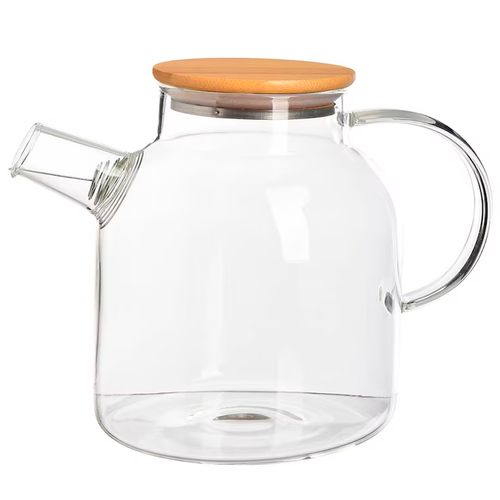 Bule de Chá C/ Tampa Bambu 1500ml em Vidro Y888