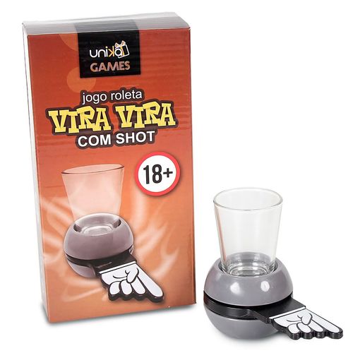 Jogo Roleta Vira Vira C/ Shot 50ml em Plástico Unika