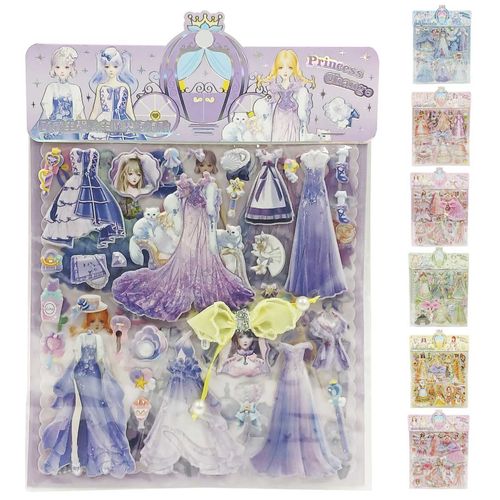 Cartela de Adesivos Princesas 2 Peças 18,5cm em Plástico Michael Judi