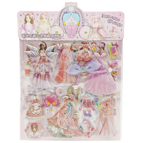 Cartela de Adesivos Princesas 2 Peças 18,5cm em Plástico Michael Judi