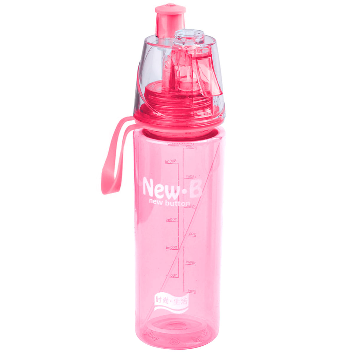 Garrafa Squeeze C/ Borrifador 600ml em Plástico Top Útil