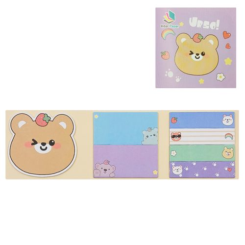 Bloco De Anotação Autoadesivo Bichinhos 28x8,5cm Em Papel Interponte