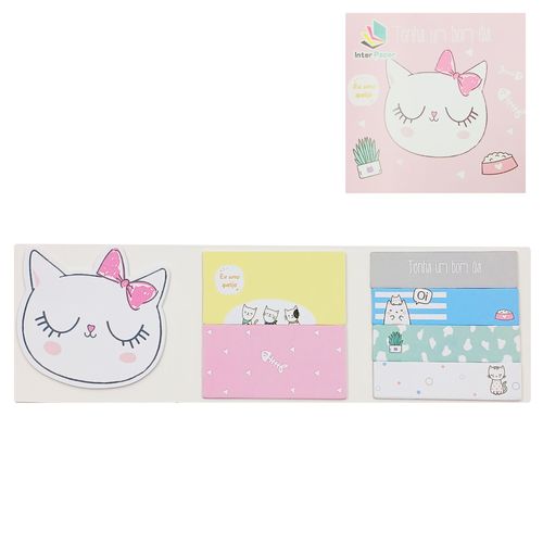 Bloco De Anotação Autoadesivo Bichinhos 28x8,5cm Em Papel Interponte