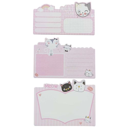 Bloco De Anotação Autoadesivo Gatinho 14,5x11cm Em Papel Interponte