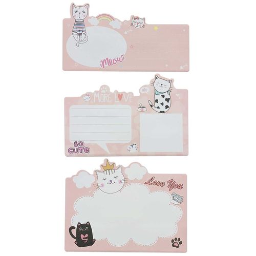 Bloco De Anotação Autoadesivo Gatinho 14,5x11cm Em Papel Interponte