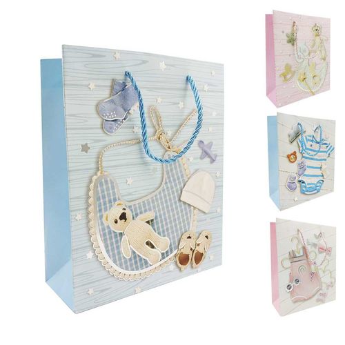 Sacola P/ Presente Baby 32x26cm em Papel Rio Master
