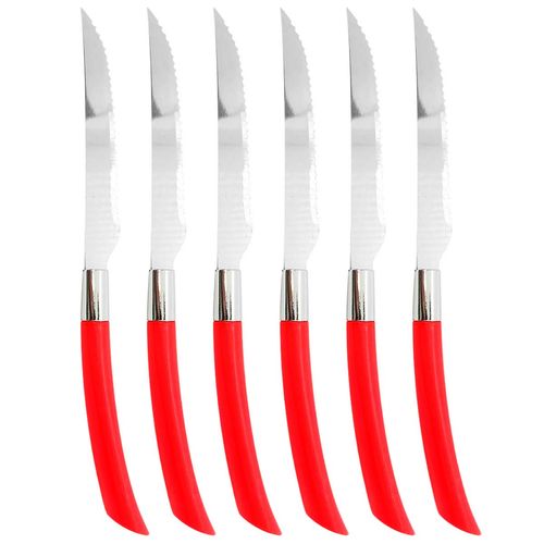 Jogo De Facas 6 Peças 20,5cm Em Aço Inox Livon