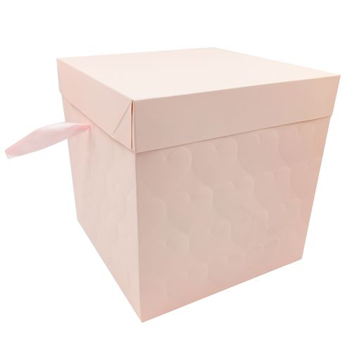 Caixa P/ Presente Coração Texturizada 15x15cm em Papel Rio Master