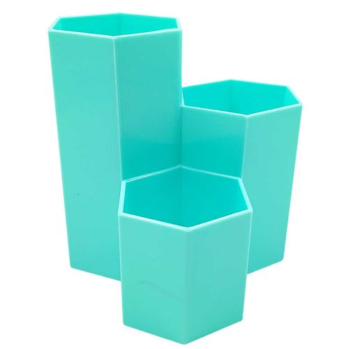 Porta Lápis Colmeia Decorativo 12x11cm em Plástico Interponte