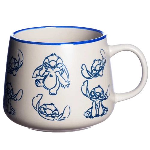 Caneca Stitch Caretas 500ml em Cerâmica Zona Criativa