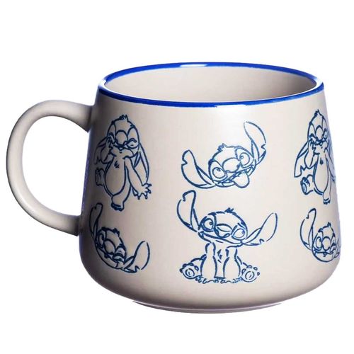 Caneca Stitch Caretas 500ml em Cerâmica Zona Criativa