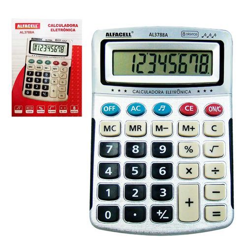 Calculadora Eletrônica Musical 8 Dígitos 15x11cm em Plástico Imporiente