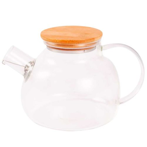 Bule Mattiné C/ Tampa Bambu 900ml em Vidro Fullfit