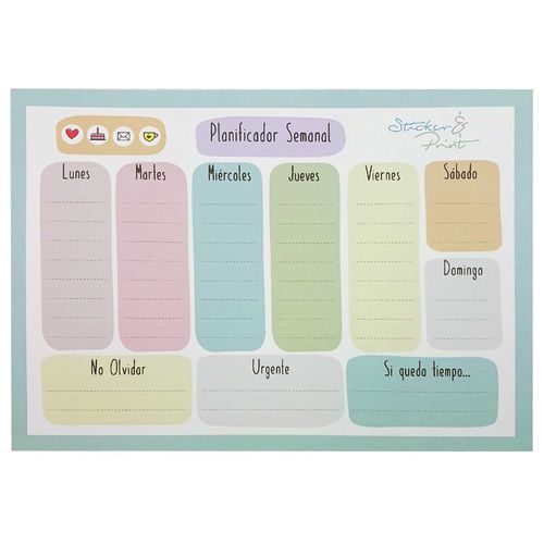 Bloco Planner Semanal 29x21cm em Papel Michael Judi