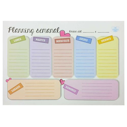 Bloco Planner Semanal 29x21cm em Papel Michael Judi
