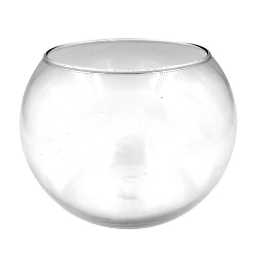 Vaso Decorativo Redondo 10x15cm Em Vidro Cascavel