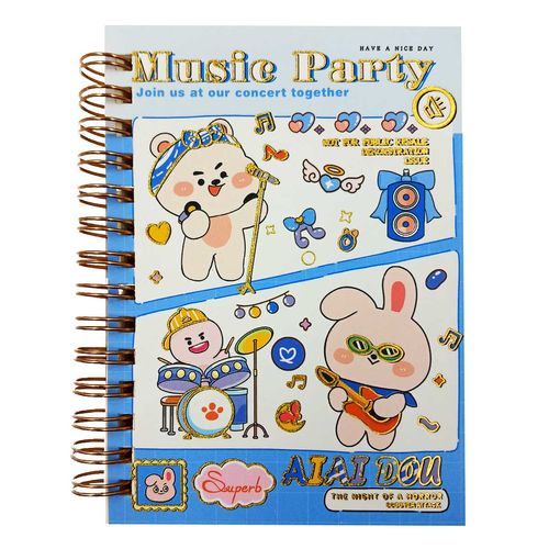 Caderno De Anotação Ursinho 13x9cm 80 Folhas Michael Judi