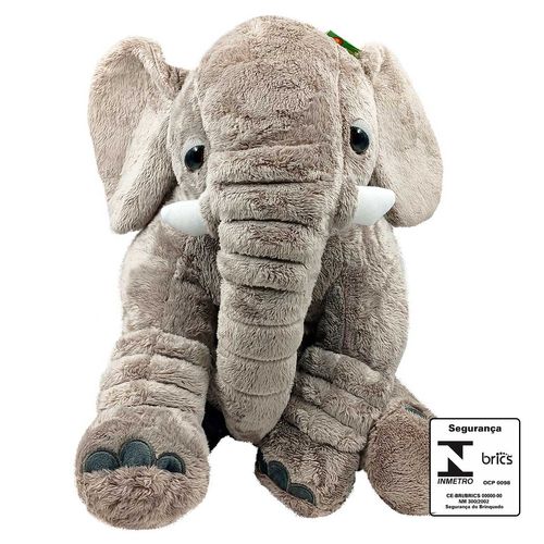 Elefante de Pelúcia 50cm em Poliéster Fizzy