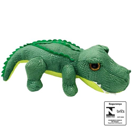 Crocodilo de Pelúcia 25cm em Poliéster Fizzy