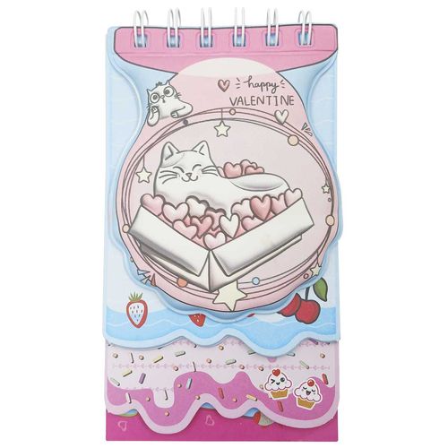 Bloco De Notas Gatinhos 84 Folhas 16x9cm em Papel Interponte