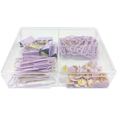 Kit Escritório 4 Peças Em Plástico/ Metal Interponte