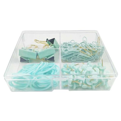 Kit Escritório 4 Peças Em Plástico/ Metal Interponte