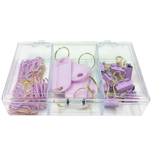 Kit Escritório 3 Peças Em Plástico/ Metal Interponte