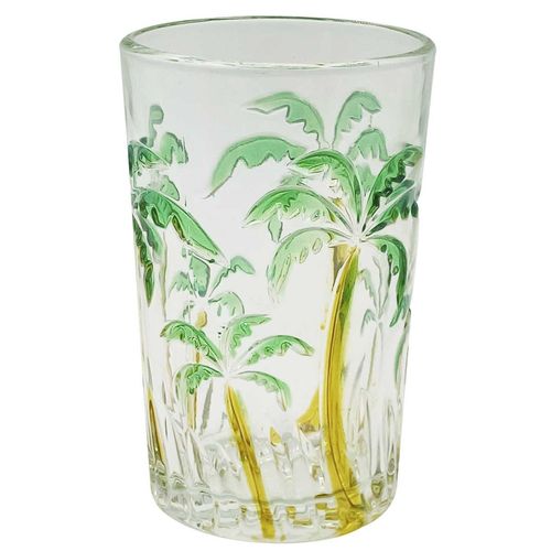 Jogo De Copos Palm Tree 6 Peças 350ml em Vidro Kehome