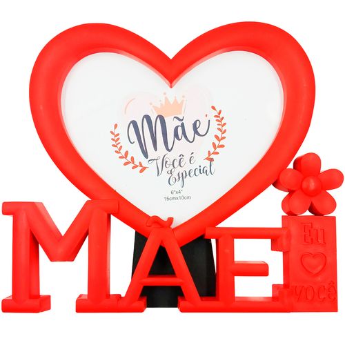 Porta Retrato Decorativo Mãe 10x15cm em Plástico Livon