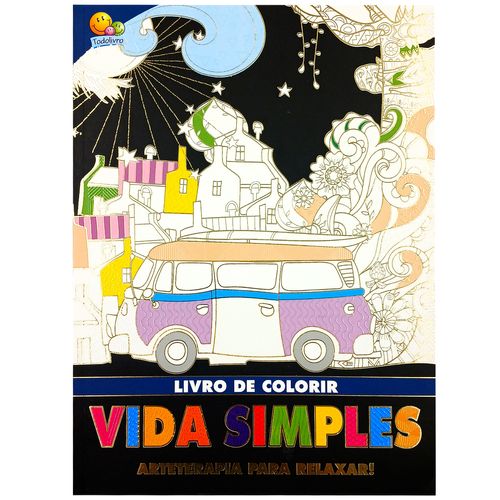 Livro De Colorir Arterapia Vida Simples Todo Livro