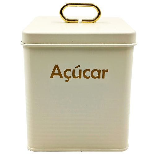 Lata Açúcar 14x11cm Em Metal Newway