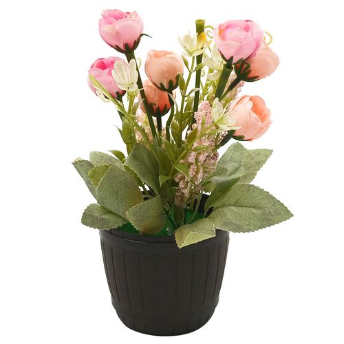 Vaso Decorativo C/ Planta Artificial 23x9,5cm em Plástico Sutt