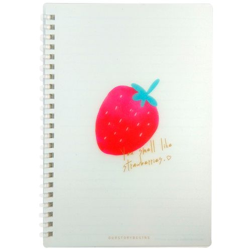 Caderno de Anotação Morangos 21x14cm em Papel Michael Judi