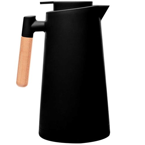 Garrafa Térmica C/ Cabo Madeira 1L Em Plástico Lyor