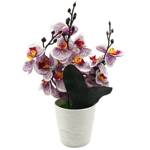 Orquídea Decorativa Artificial 32x10cm em Plástico Sutt